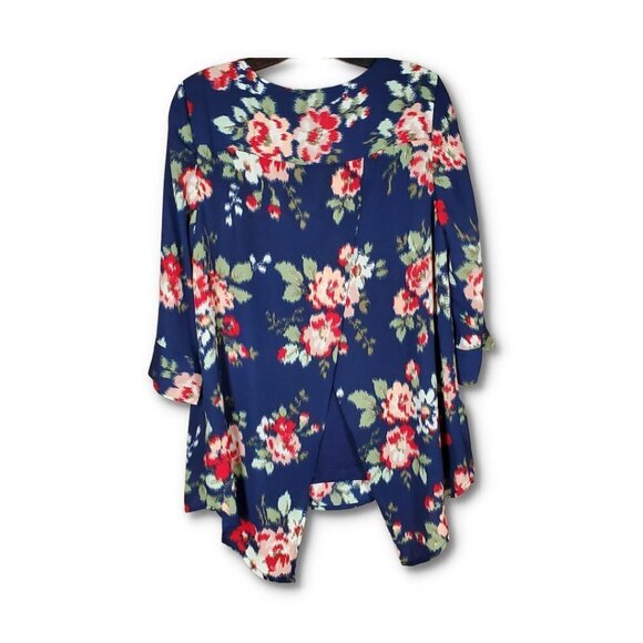 🚨124 Studio by d&co  Long Sleeve Floral Blouse - Picture 1 of 6